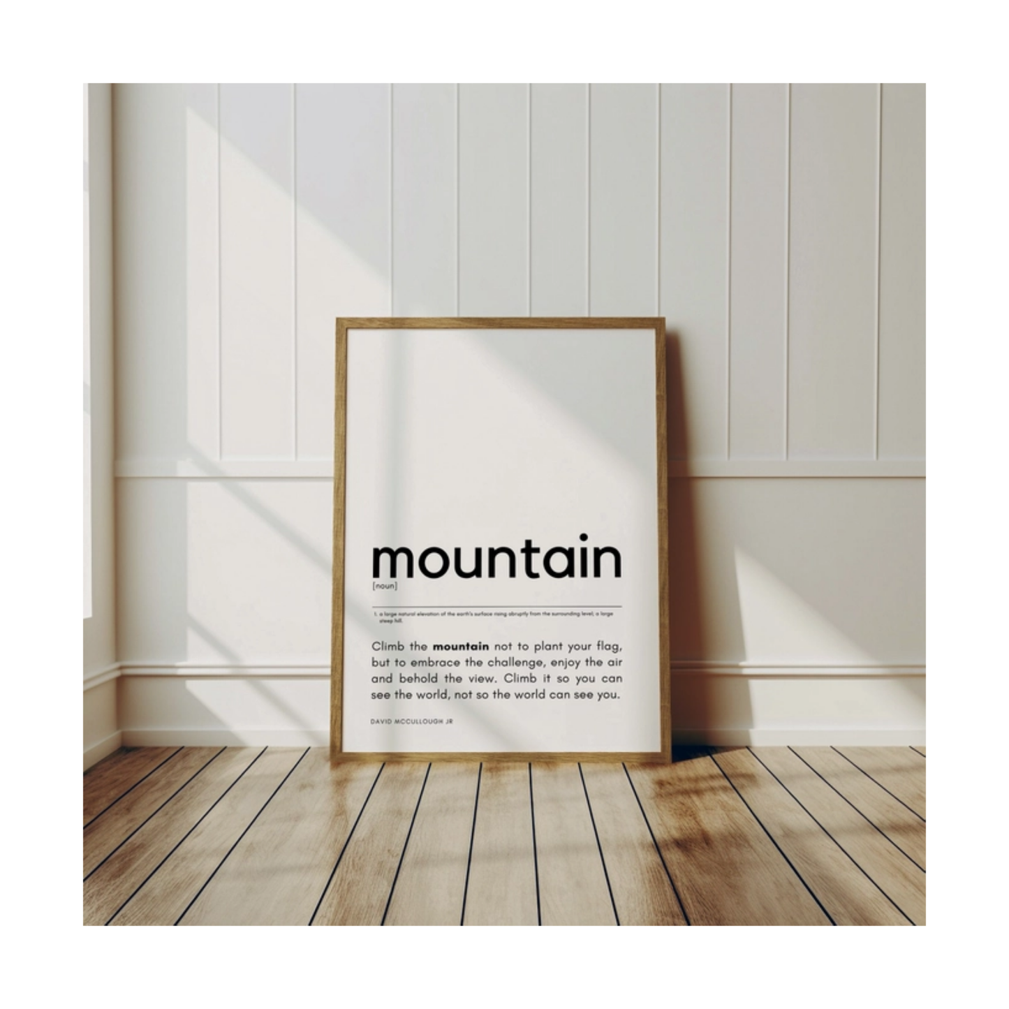 Mountain Definition Quote Print