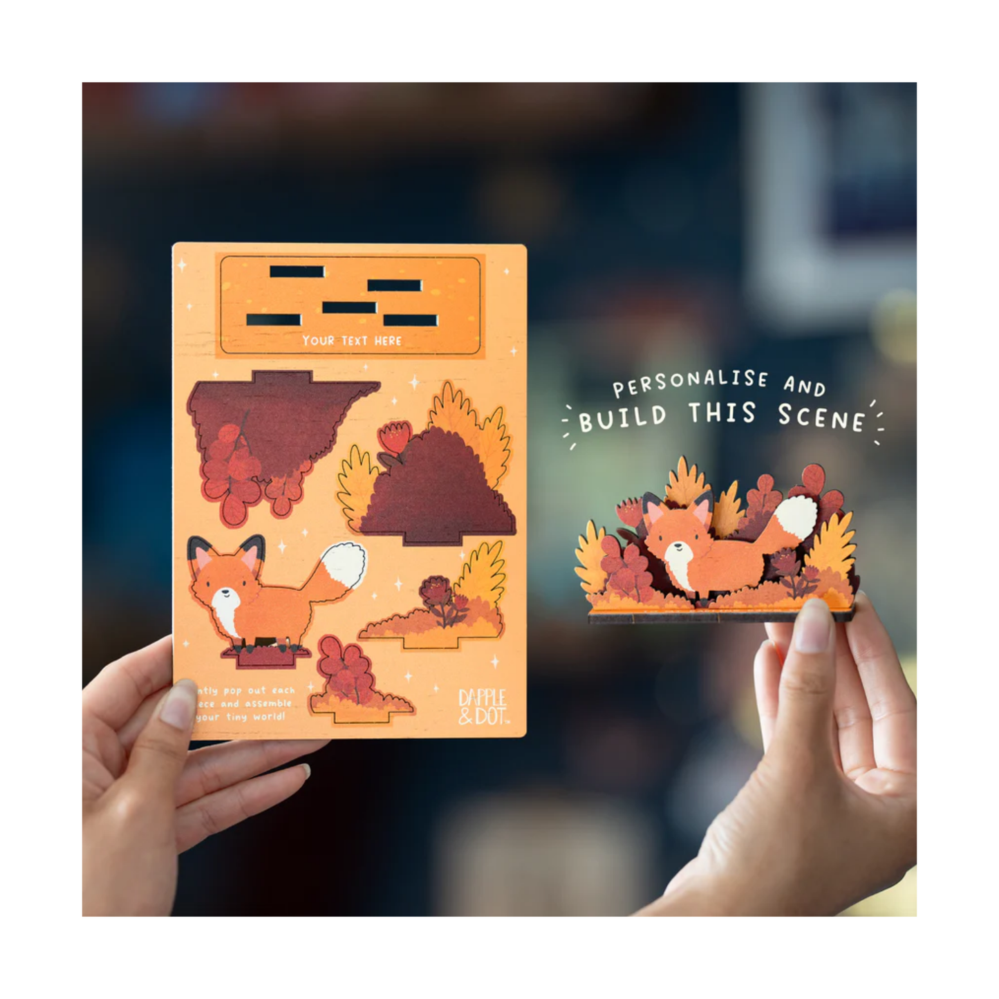 Autumn Fox Pop Out Card