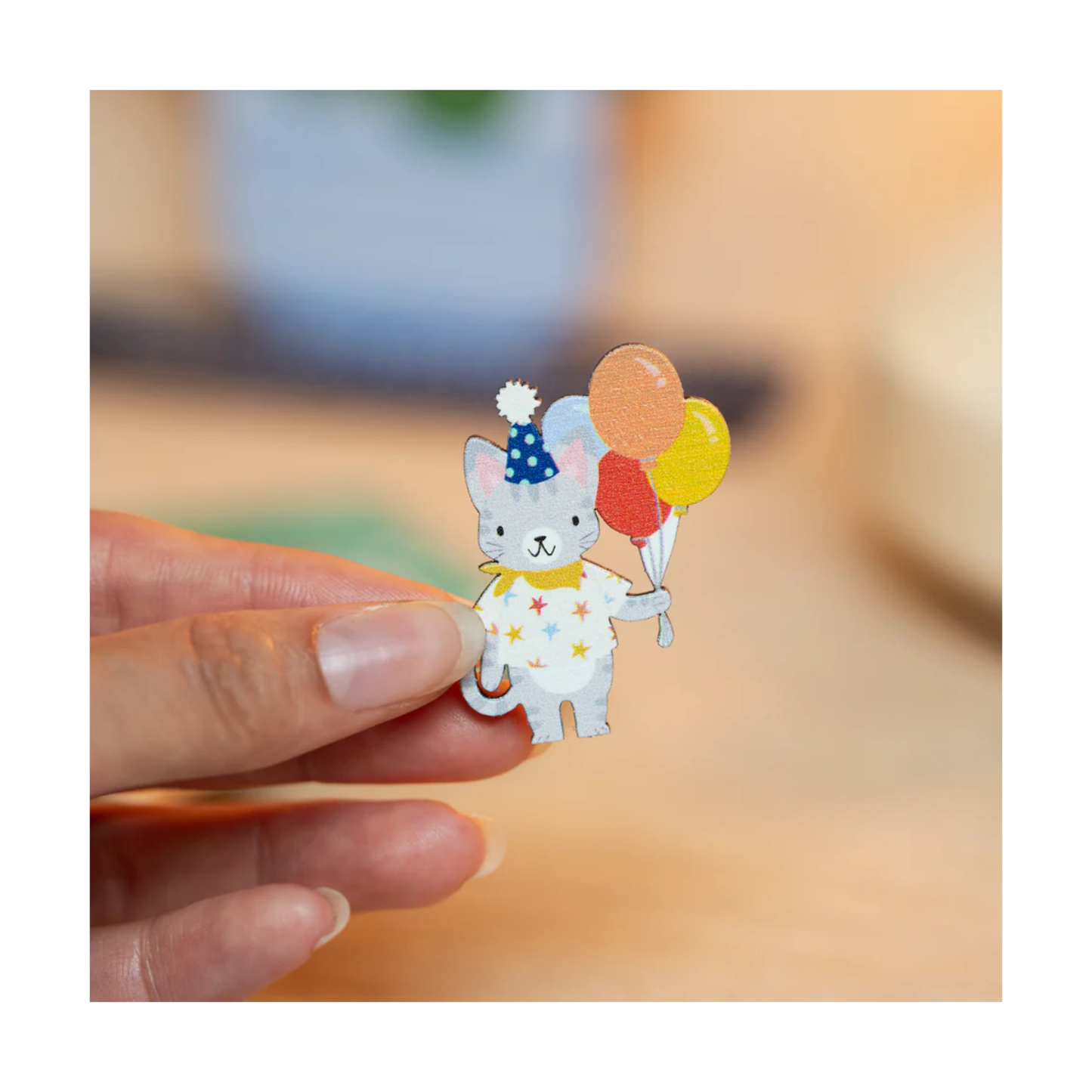 Birthday Cat Pin