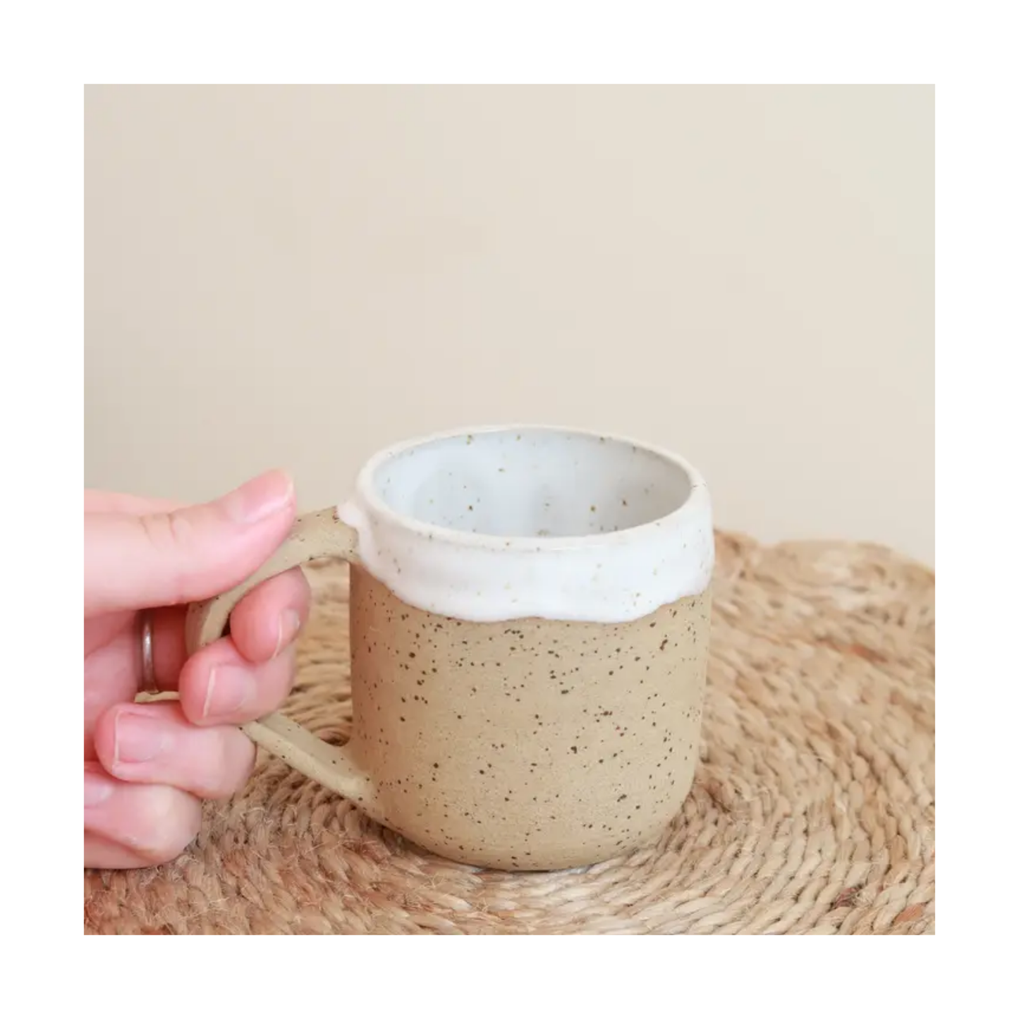 Speckled Raw Clay Ceramic Mug