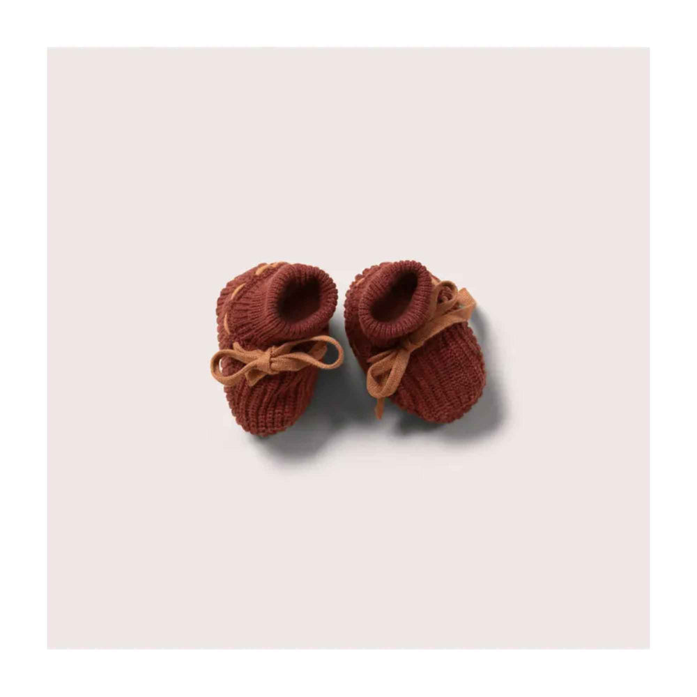 
                  
                    Hazelnut Knitted Booties
                  
                