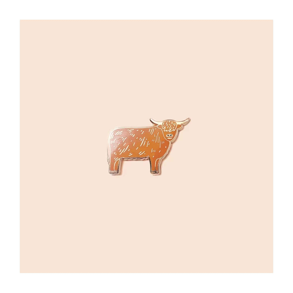 Highland Cow Enamel Pin