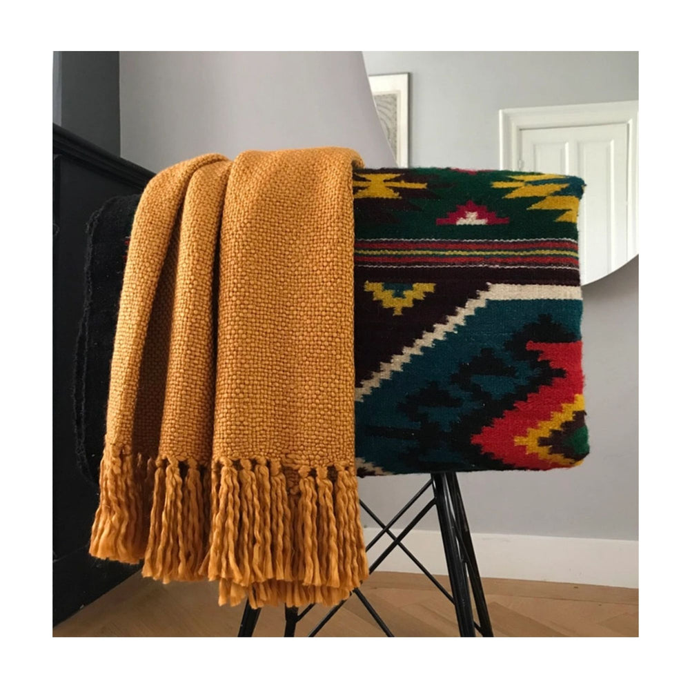 
                  
                    Inca Yellow Solid Throw
                  
                