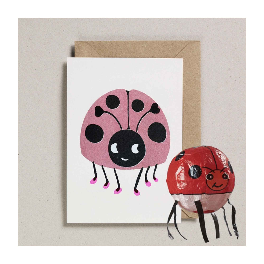 Ladybird Paper Balloon Card