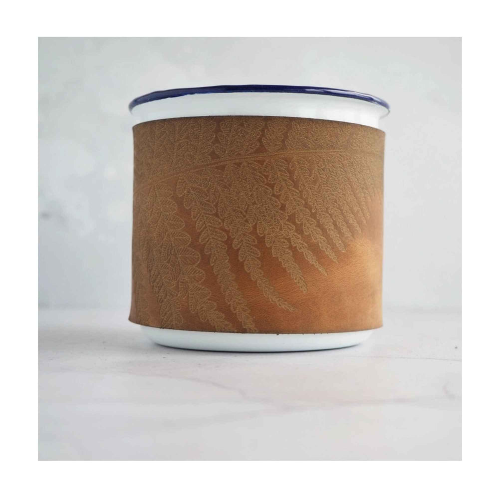 
                  
                    Leather-Wrapped Enamel Mug
                  
                