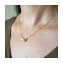  Brass Ring + Disc Necklace