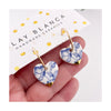 Heart Blue China Earrings