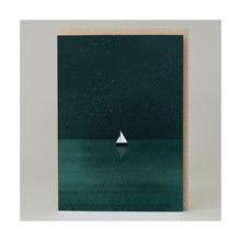  Lone Ship Landscape Greeting Card