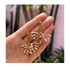 Marble Ochre Sun Baton Studs