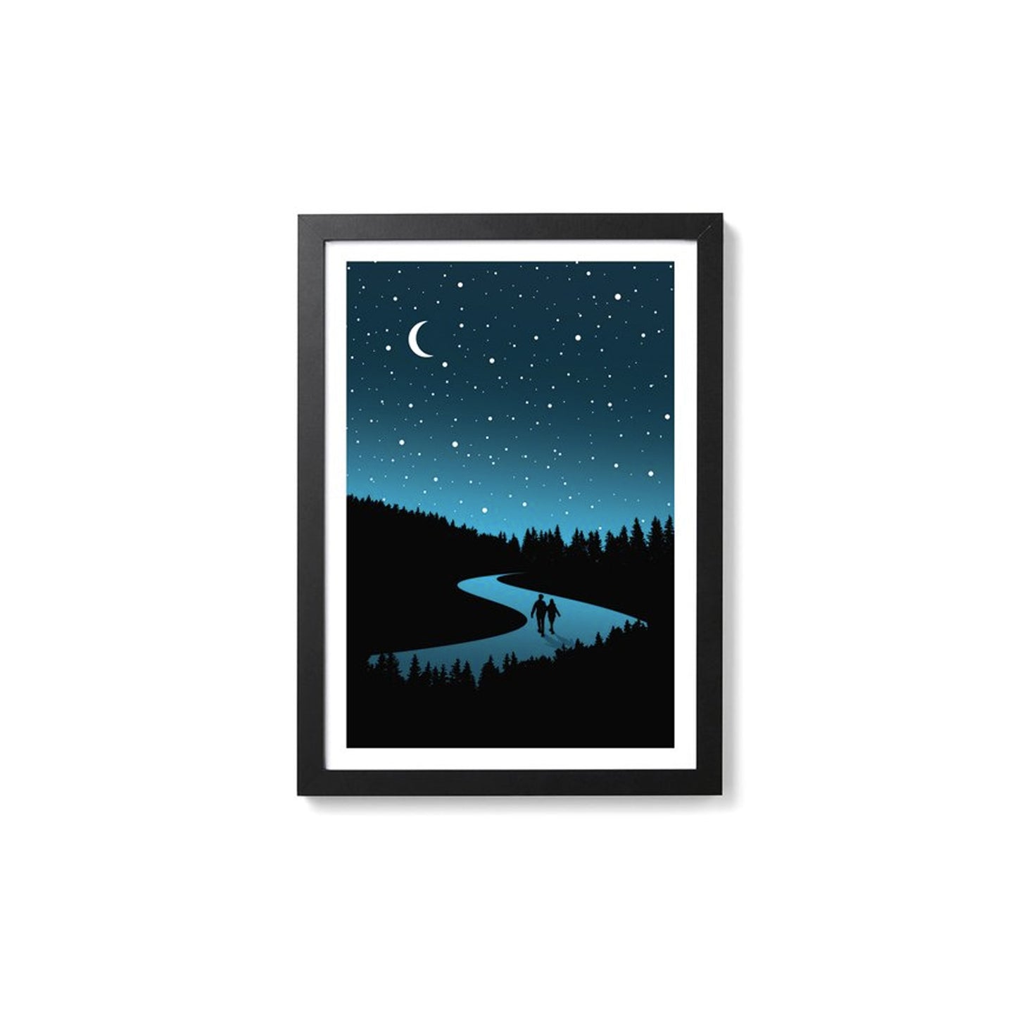 Midnight Walk In The Woods, A4 Print