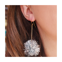  Mini Silver Tinsel Earrings