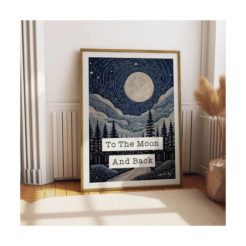 Moon and Back Print