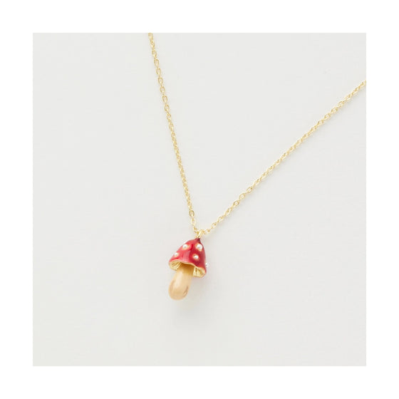 Enamel Mushroom Necklace