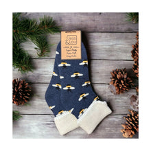  Women's Navy Bee Cosy Socks