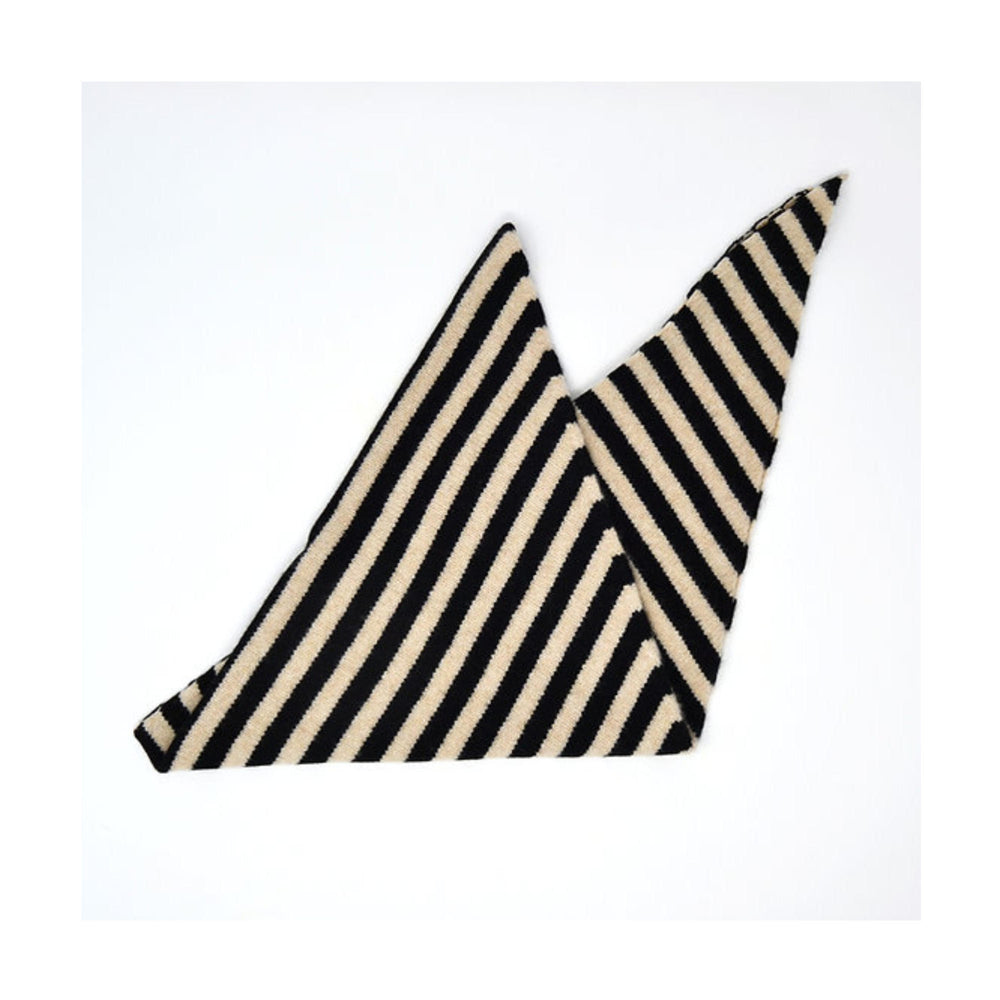 Oatmeal & Black Striped Neckerchief