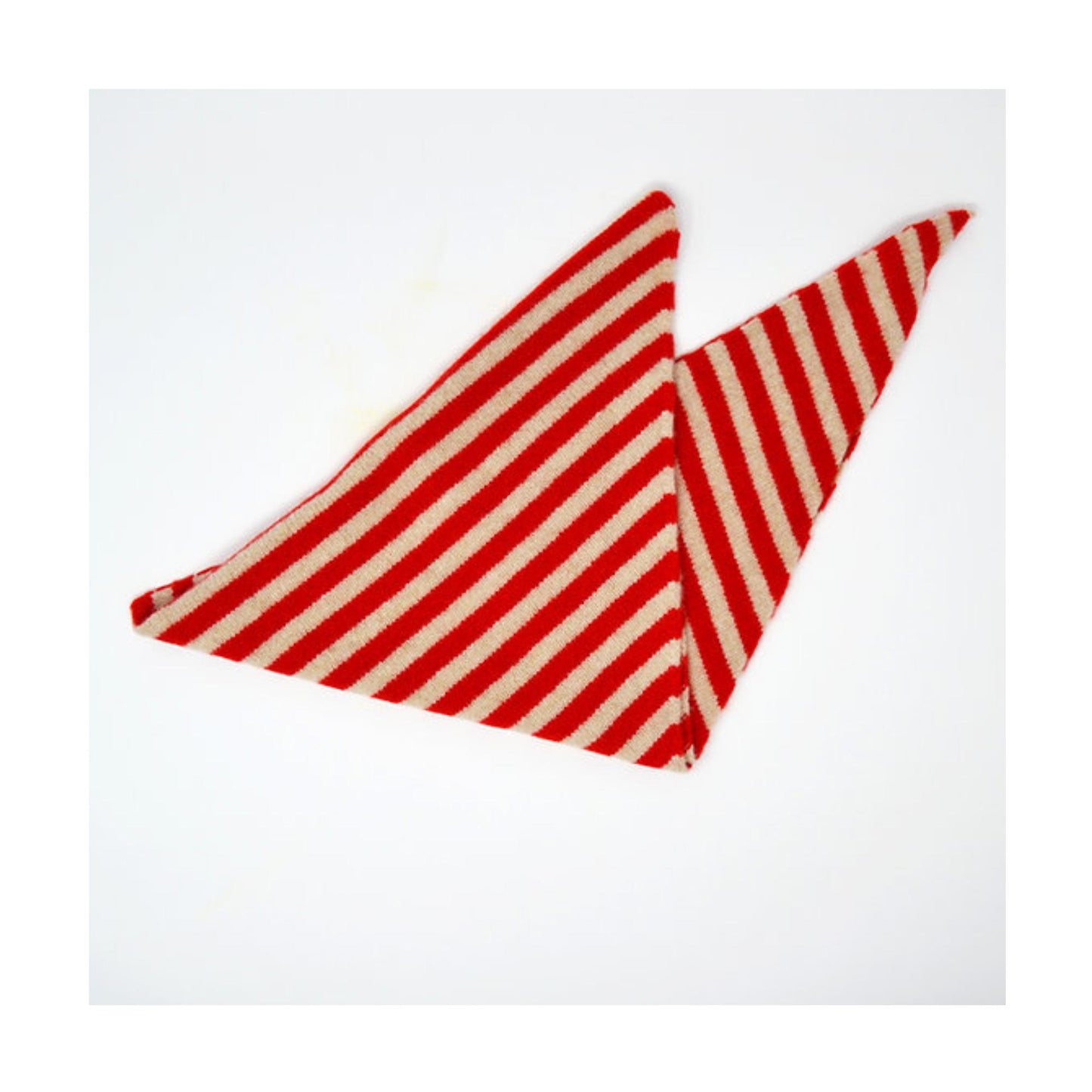 Oatmeal & Poppy Striped Neckerchief