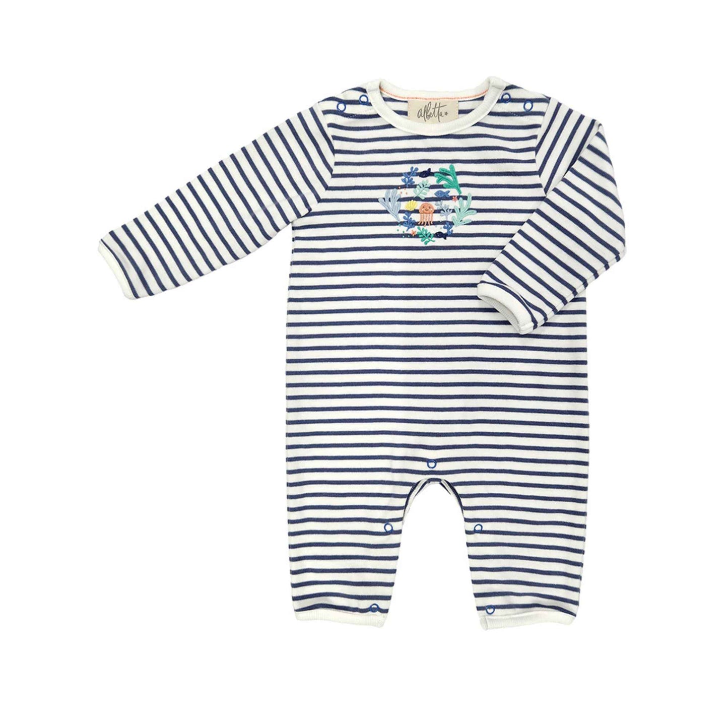 Ocean World Embroidered Babygro