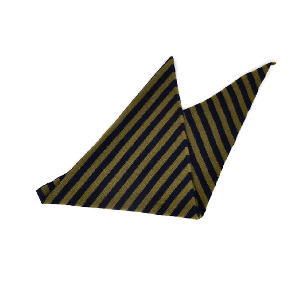 Olive & Navy Striped Neckerchief