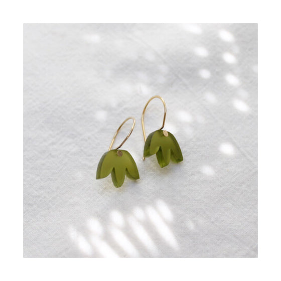 Olive Green Mini Matisse Hoops