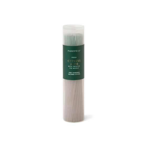 Paddywax Cypress & Fir Incense Sticks in Glass Jar