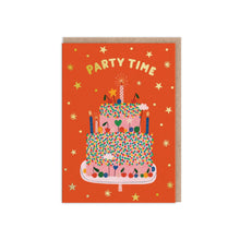  Party Time Birthday Cake Card