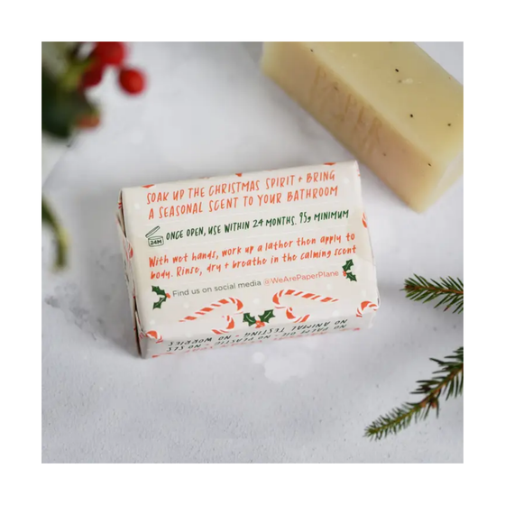 Candy Cane Christmas Soap Bar