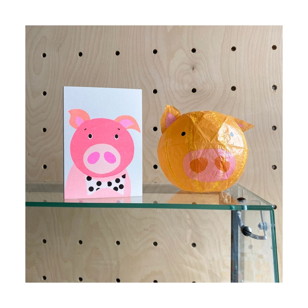 Pig Paper Balloon Card