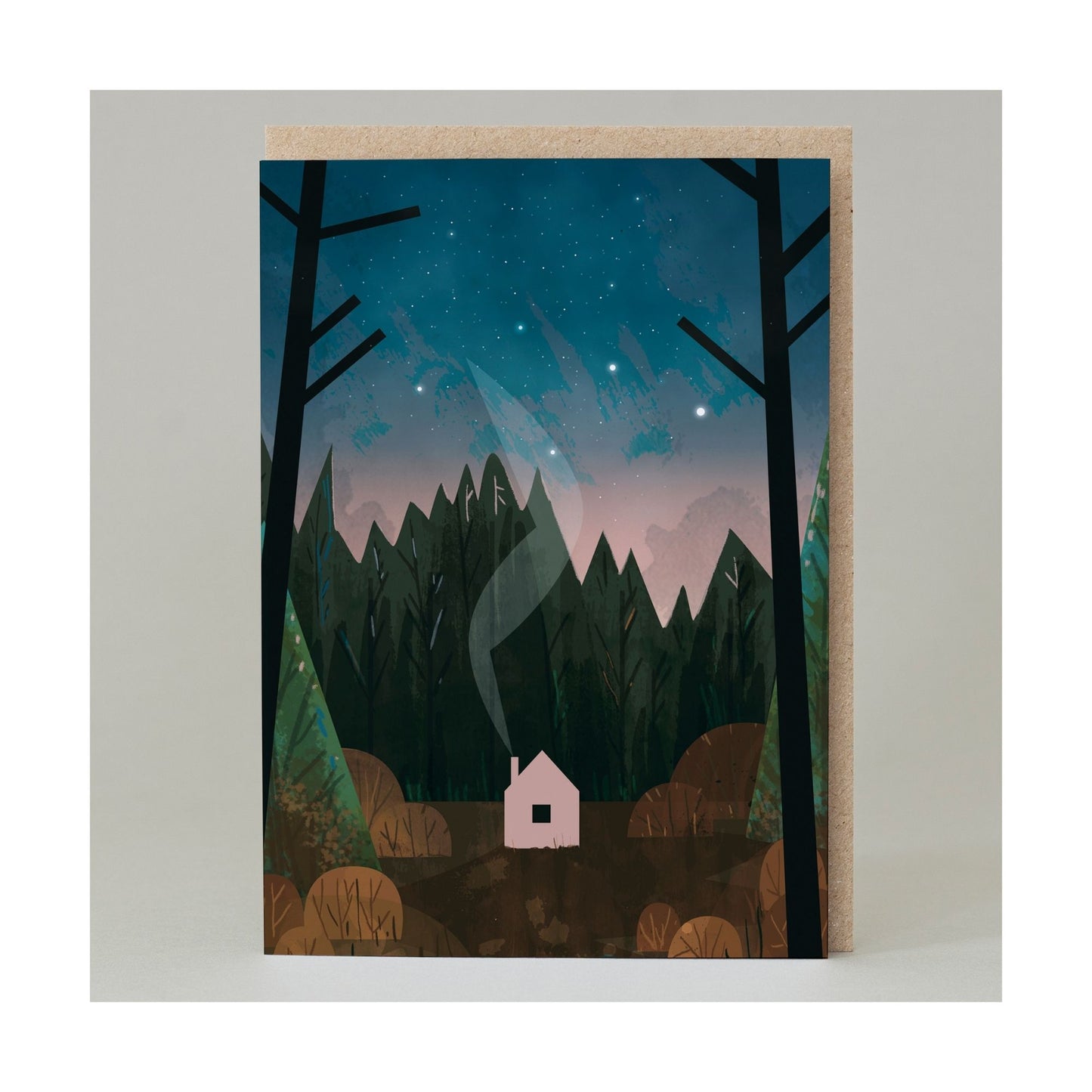 Pink Bothy Landscape Card