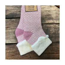  Women's Pink Herringbone Cosy Socks