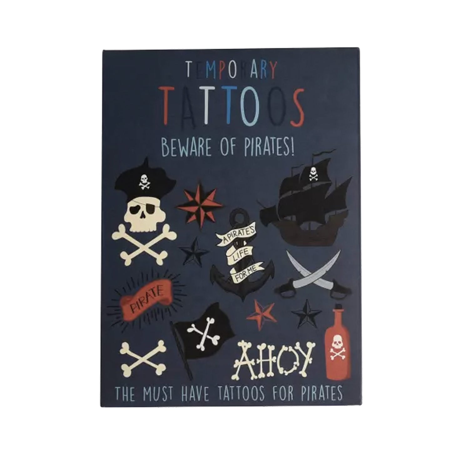 Beware of the Pirates Temporary Tattoos