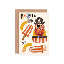  Illustrated pirate greeting card which can be cut out to make a split pin puppet!