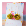 Mini Gold Tinsel Earrings