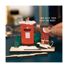 Postbox Mouse Christmas Wooden Pop Out Card