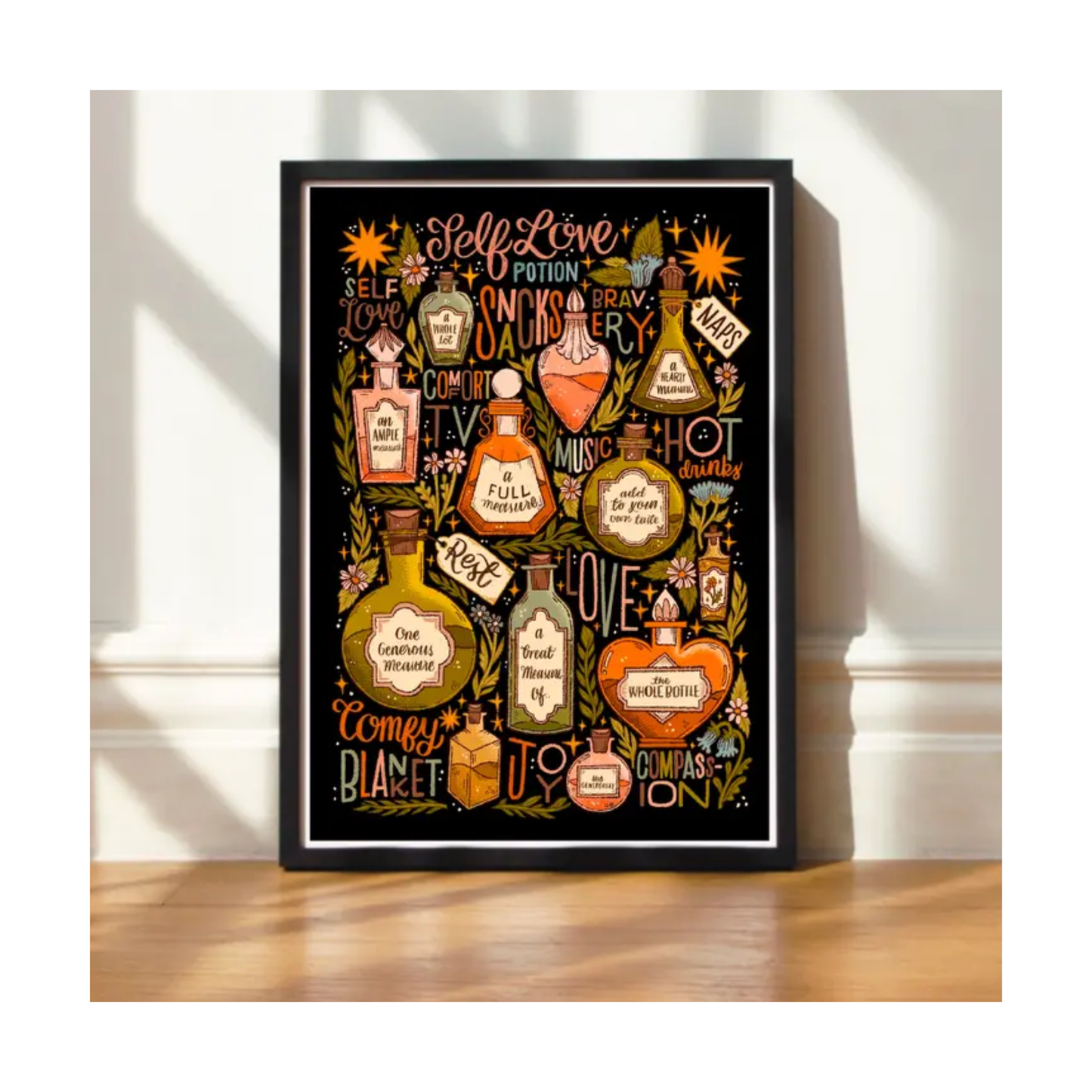 Self Care Potions Artwork Print