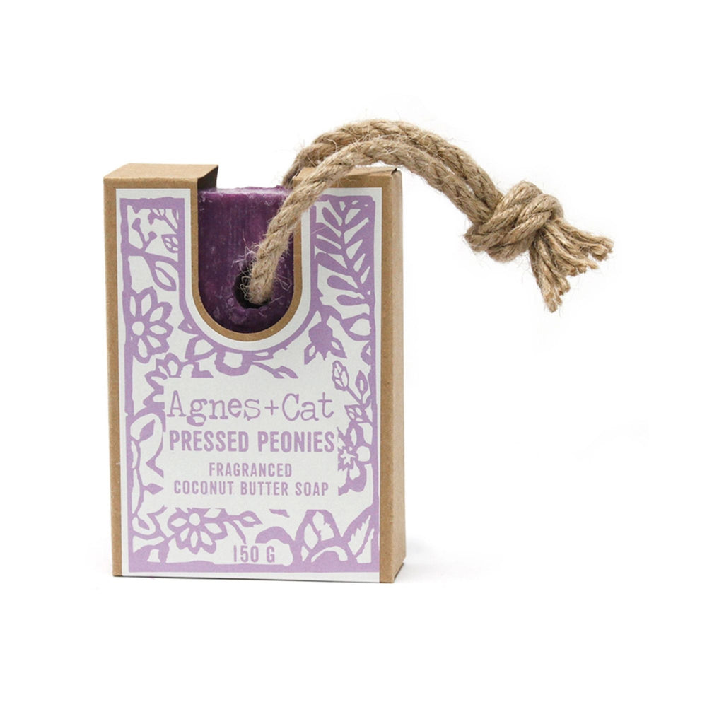 Pressed Peonies Soap On A Rope