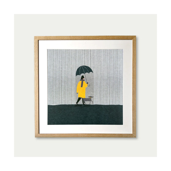 Walk in the Rain Art Print