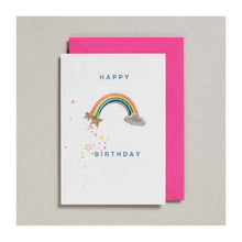  Happy Birthday Rainbow Card - Iron on Patch