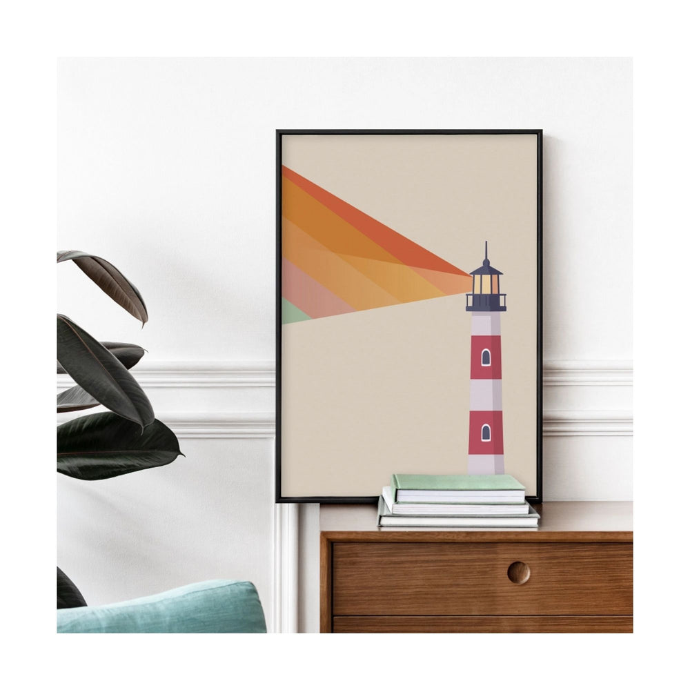 Rainbow Lighthouse Print