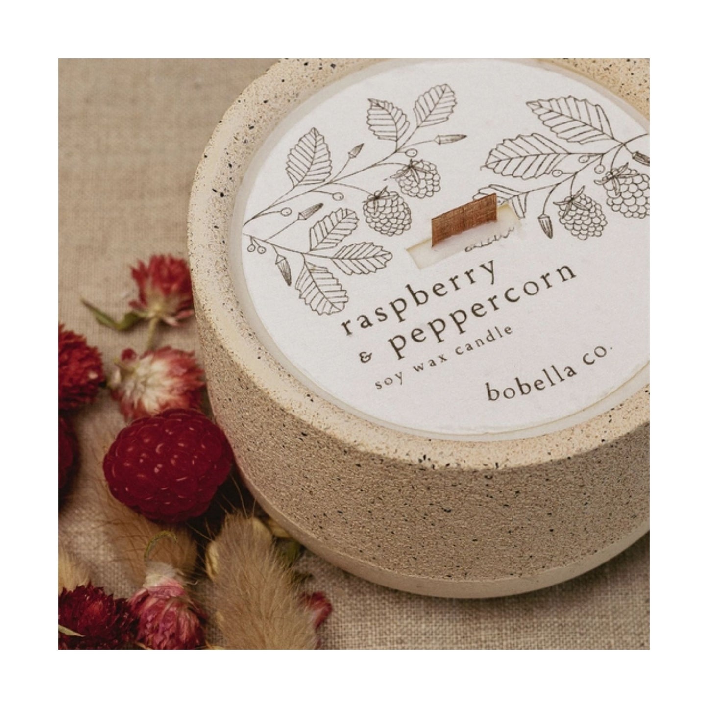 Raspberry & Peppercorn Soy Wax Candle