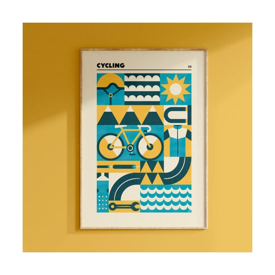 Retro Cycling Sport Print