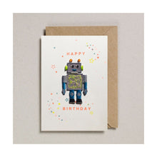  Happy Birthday Robot Card - Iron on Patch