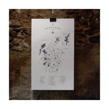  Letterpress Scotland Map