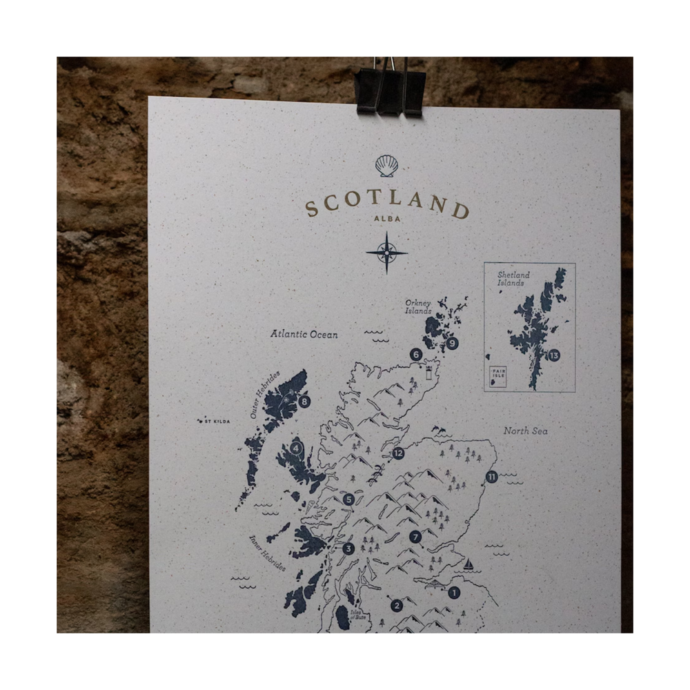 
                  
                    Letterpress Scotland Map
                  
                