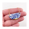 Semi Circle Blue China Necklace