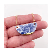  Semi Circle Blue China Necklace