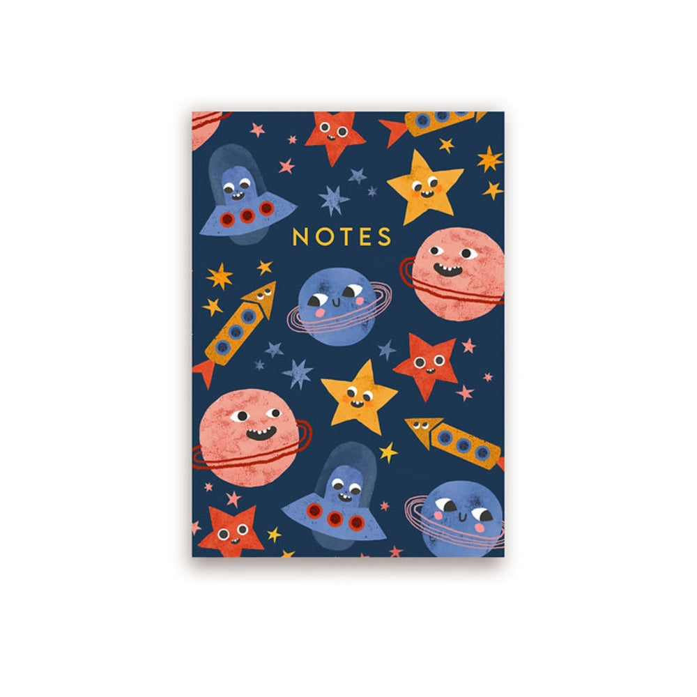 
                  
                    A fun and silly space themed A5 notebook with a stars and planet design, by Emily Nash. Perfect for all of your doodles, lists and creative ideas, to give as a gift or keep for yourself!
                  
                