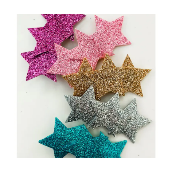 Glitter Gold Star Hairclip