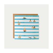  Swimmers Stripes Square Card