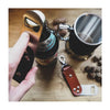 Dark Brown Leather Swivel Bottle Opener