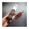 Dark Brown Leather Swivel Bottle Opener